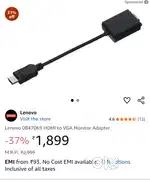 Lenovo HDMI to VGA converter
