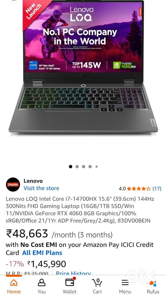 Lenovo LOQ 4060 14700HX Best Gaming Laptop in Budget