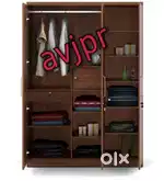 New triple door wooden almirah wooden wardrobe with huge storage space