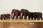 Handcrafted wooden Elephant sculptures