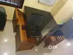 Wood based (Veetti) Glass top Table with 4 chair
