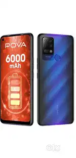 Tecno POVA (Magic Blue, 256 GB) + Back cover + with 18W Power Adaptor
