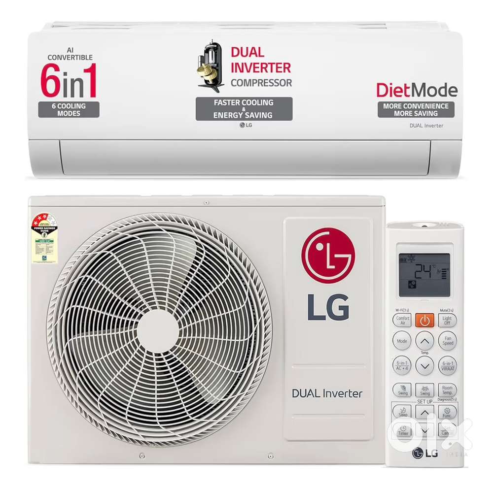 LG 1.5 Ton 3 Star DUAL Inverter Split AC
