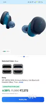 SONY EARBUDS WORTH ₹ 8000