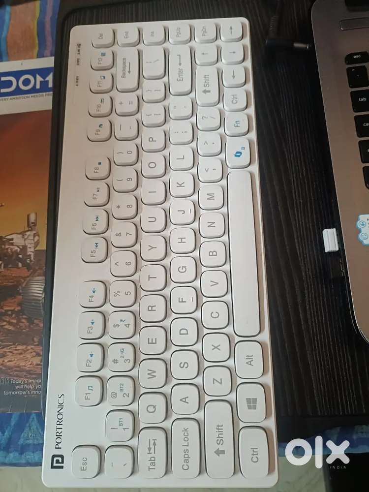 Portronics Wireless Keyboard - Dual Mode (Bluetooth + 2.4 GHz)