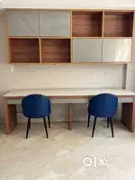 STUDY TABLE WITH OVERHEAD STORAGE