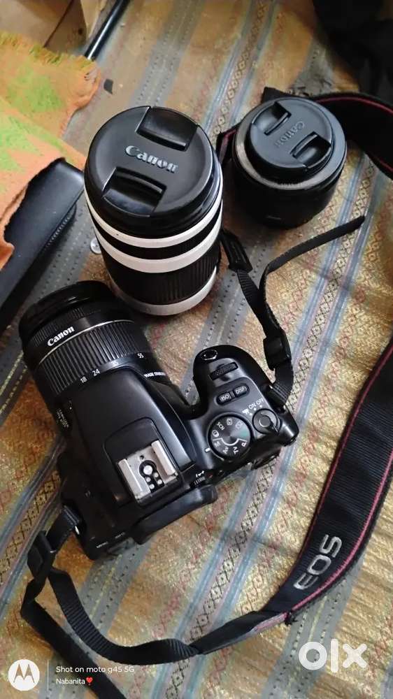 Canon 200D . Lens kit + Zoom + Prime + 2 Bettry+ Charger+ 62GB Memory