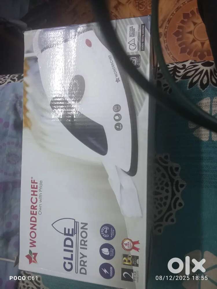 Dry iron Wonderchef with 2 yrs warranty