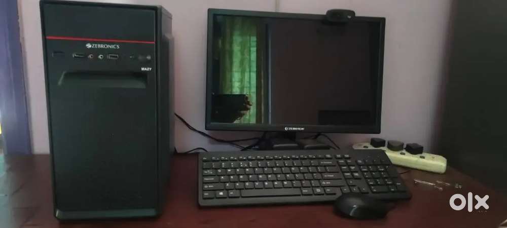 Computer with display keyboard mouse