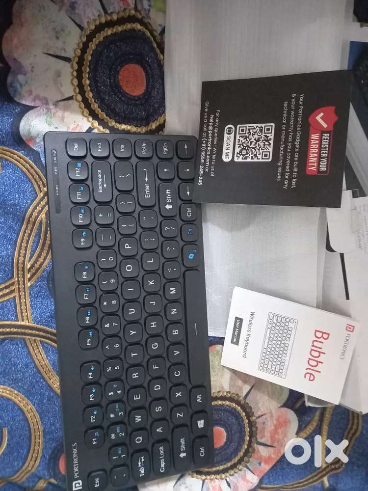 Portronic wireless bubble keyboard newly buy 1 month old