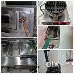 Gas Pizza oven, Fryer, Juicer, Cafe items