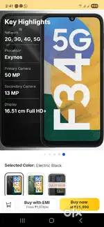 Samsung galaxy F34 5G