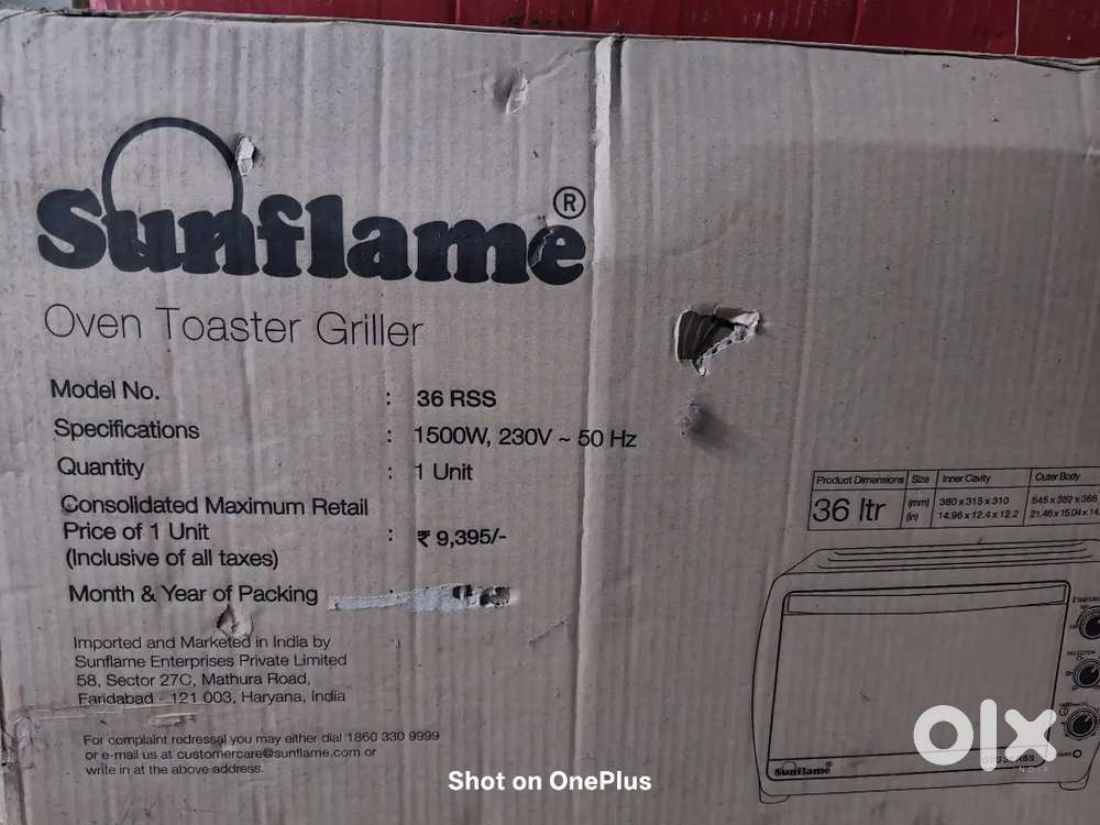 Sunflame Toaster and griller (36 LTR)