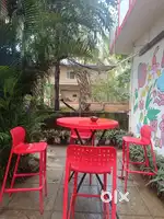 Red Café Tables & Pub Chairs for Sale – Per Piece Available