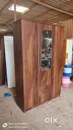 NEW WELL FURNISHED 3 DOOR WARDROBE IN JUNGLE WOOD DIRECT FROM FACTORY