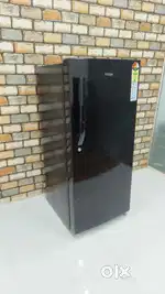 Haier black colour plain single door @electroneeds