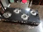 4 burners Preeti glass top jumbo gas stove for sale-RJY