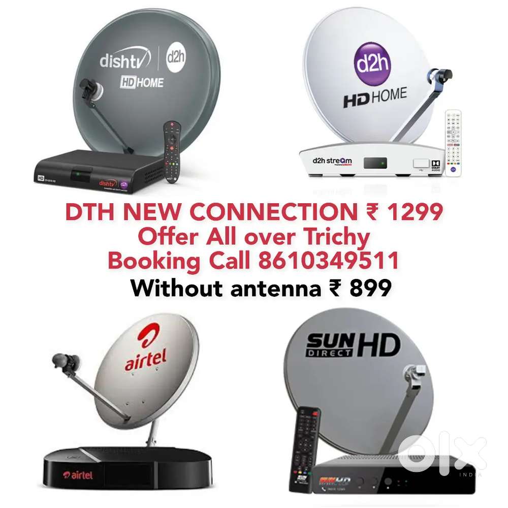 AIRTEL DTH ! DISHTV VIDEOCON D2H ! SUNDIRECT ! DTH NEW HD SETTOP BOX