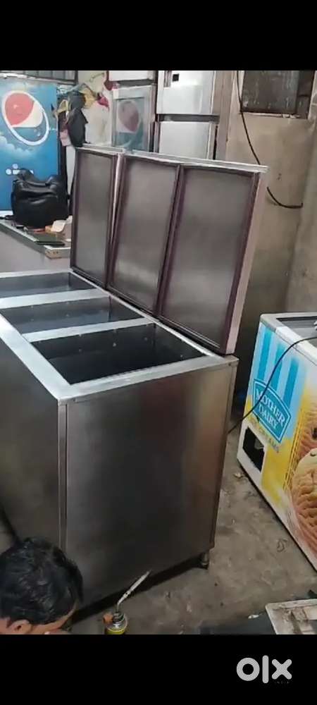 1.5 years used stainless steel d fridge.hotels n shops used