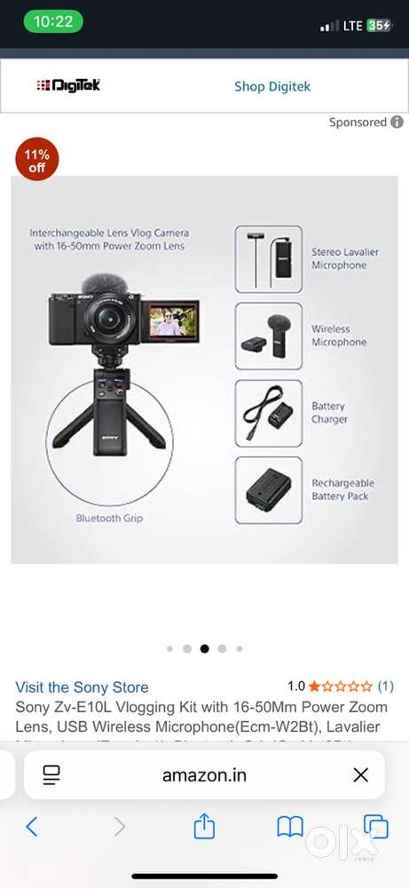Sony Zv vlogging kit 9 month old brand new