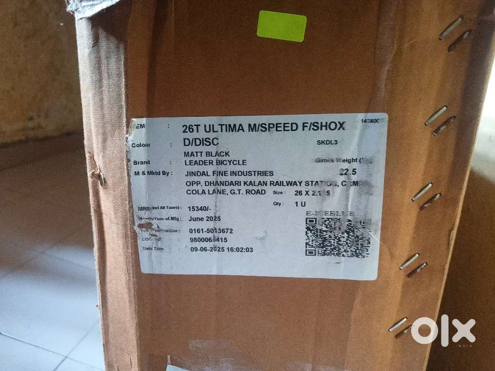 Brand new cycle 26T ULTIMA M/SPEED F/SHOX