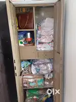 Metal Cupboard RS.6000. and sofa cum bed L shape RS.15000 GOOD QUALITY