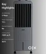 Symphony 12L Tower Air Cooler (White)