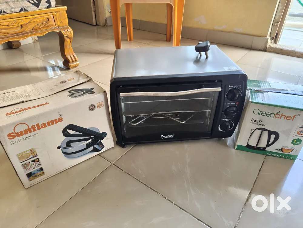 Prestige oven and roti maker and electric kettle