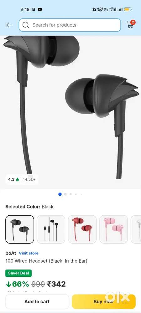 Boat 100 earphones