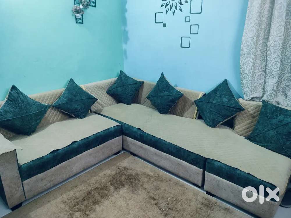 6 seater sofa set 3+2+1,with 6 cushion and also sofa cover