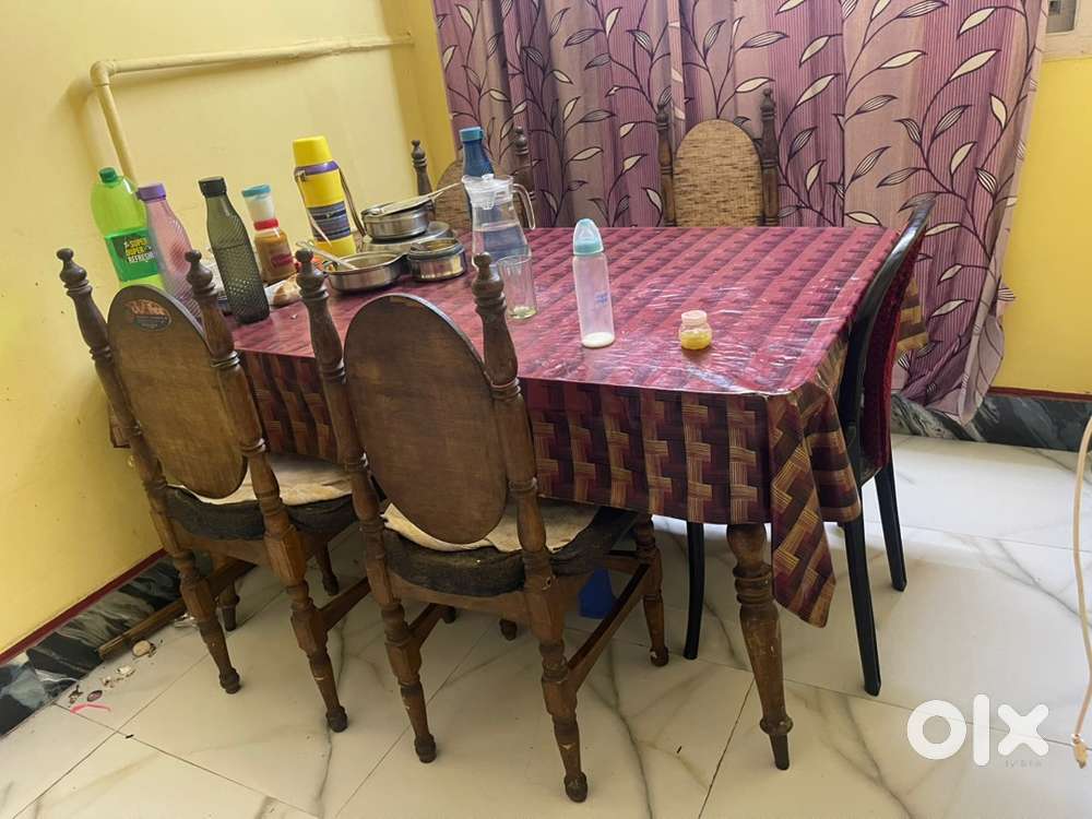 Wooden dining table 4 chairs