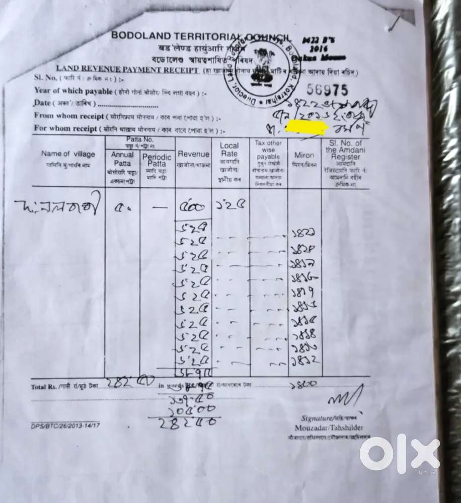 Tangla, Miyadi Patta Land Sell