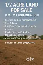 0.5 Acre Land for Sale–Katheri, kumarapalayam