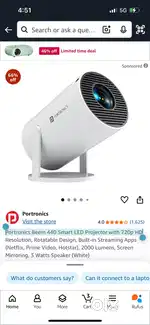 Portronics Beem 440 Smart LED Projector with 720p HD