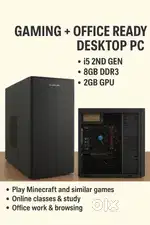 Smooth Performance Desktop  i5 2nd Gen  8GB RAM  2GB GPU
