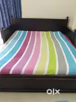 Queen Size Sofa Cum Bed  Sagwan Wood  With Storage & Mattress