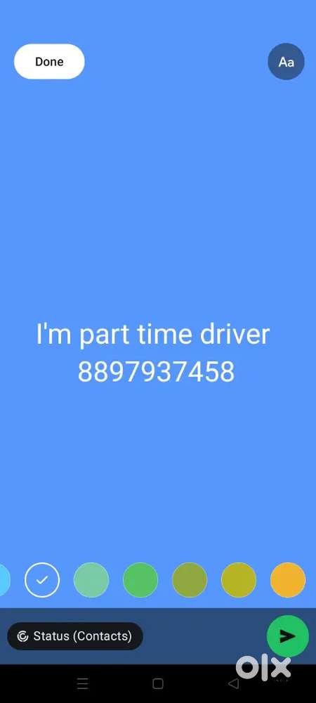 I'm part time driver Ameerpet