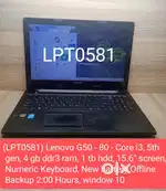 (LPT0581) Lenovo G50 - 80 - refurbished laptop