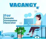 female computer operator of excel work