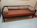 Custom-made Diwan with cushions and bolsters for sale