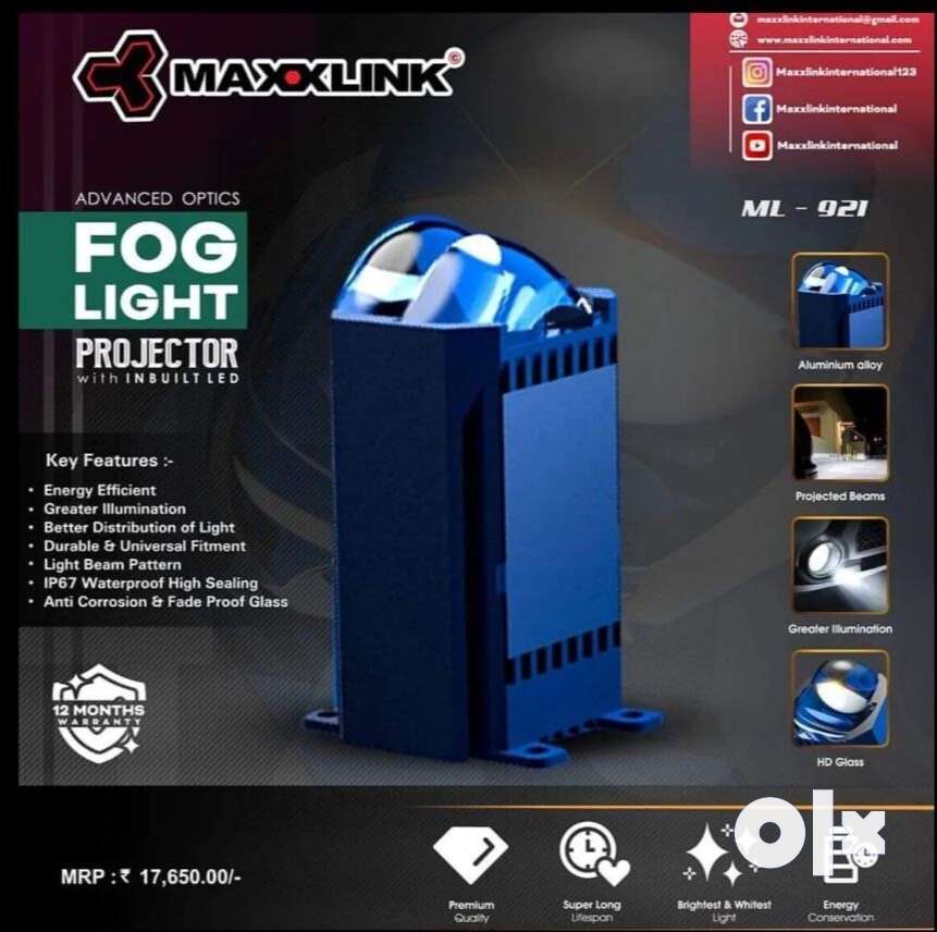Maxxlink led projector fog lamps brand new 2 inch projector Bi beam