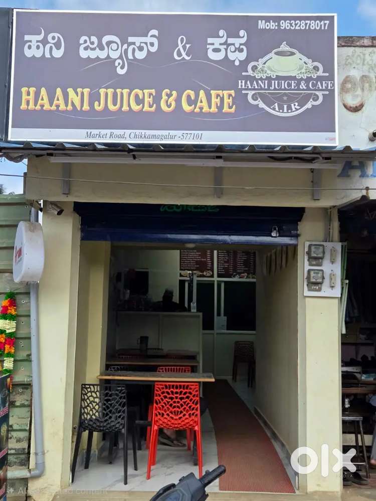 Haani juice and cafe  for rent in market road