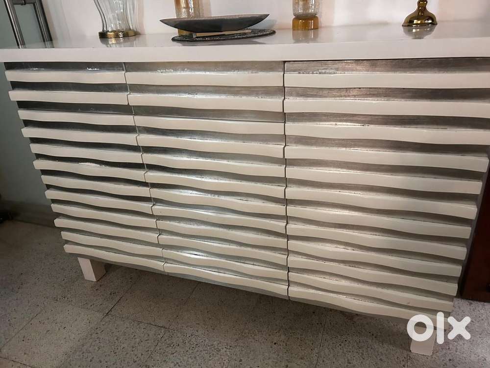 White console cabinet