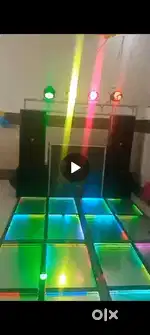 Dj  complete setup of 2 speaker 2 base, amplifier, mixer ,floor