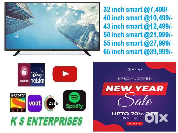 WINTER SPECIAL SALE 43 INCHES  SMART,4K UHD LED TV IN 12,499 ONLY