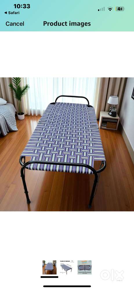 Folding bed two single