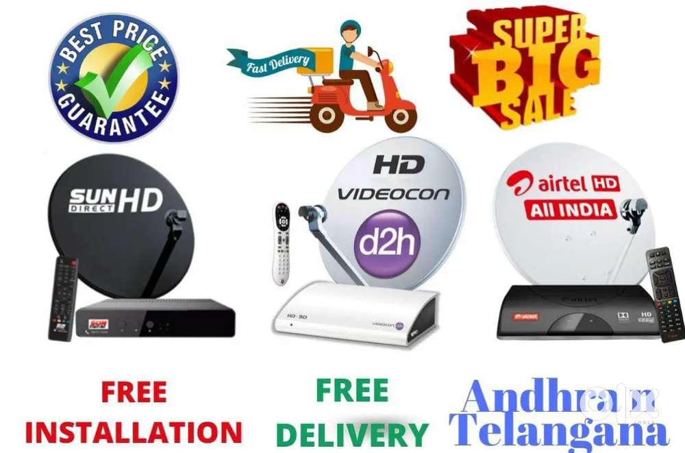 DISHTV ! AIRTEL DTH ! SUNDIRECT ! VIDEOCON D2H ! DTH CONNECTION HD BOX