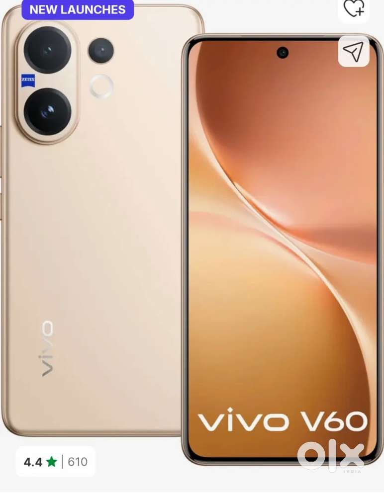 Vivo v60 8/256 one day used with bill box charger brand new only 37500