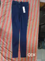 HIGH WAIST/HIGH RAISE SKINNY FIT DARK BLUE JEAN