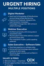 Digital Marketer / Webinar Excutive/ Sales Executive For Software